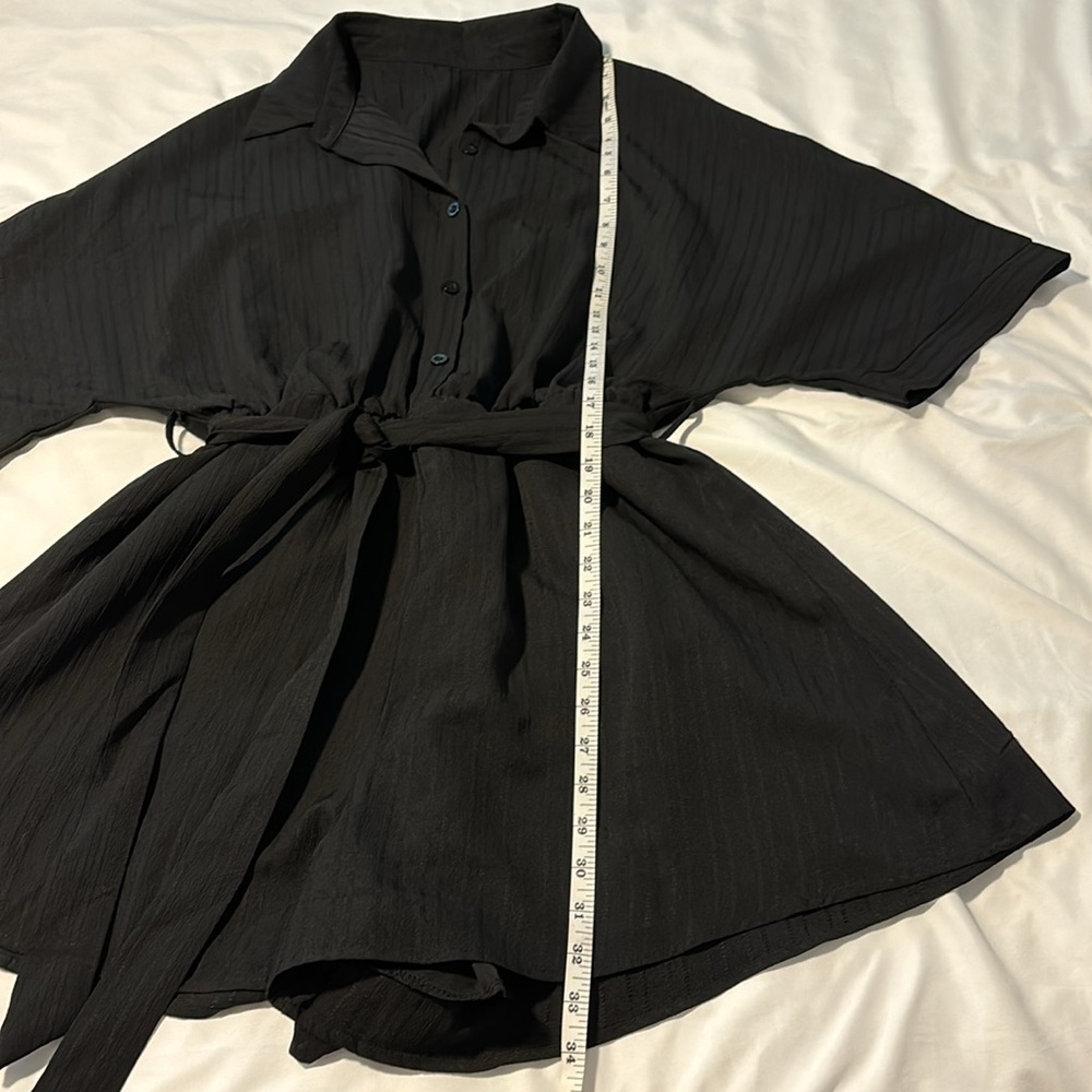 SHEIN Black Button-Up Romper - Picture 9 of 9